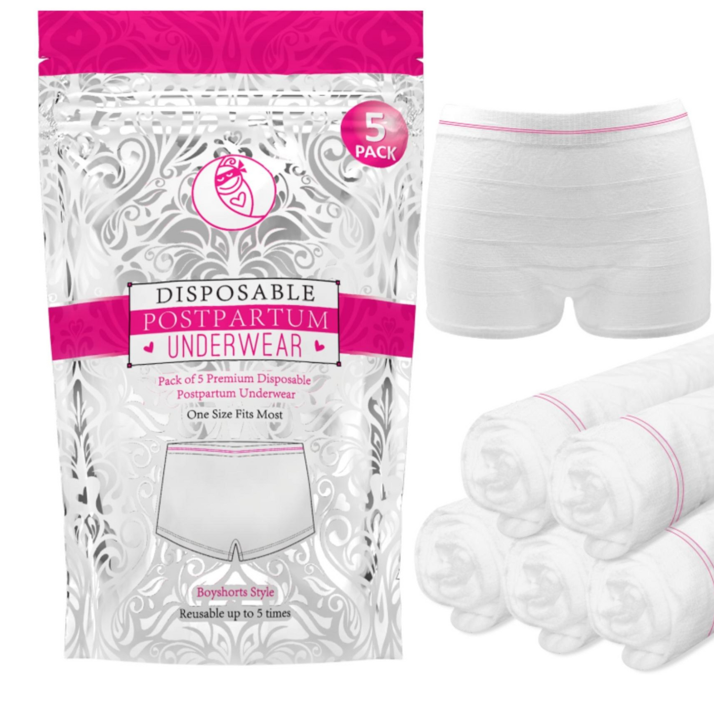 Disposable Postpartum Underwear 5 Pack (Without Pad) - Ninja Mama