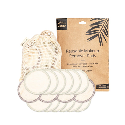 Organic Reusable Makeup Remover Pads - Pack of 16